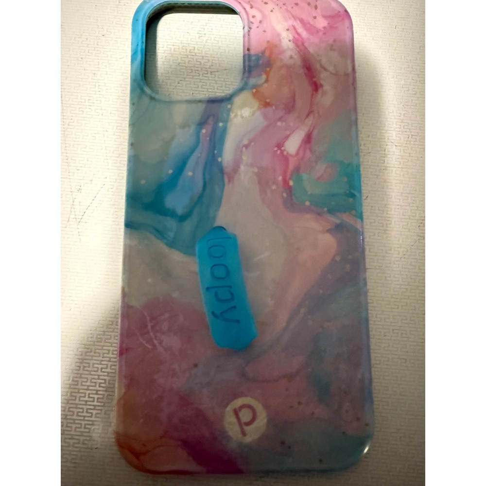 Loopy Case iPhone 12 Pro Max Pink Blue Swirl Phone Cover Protection Grip‎